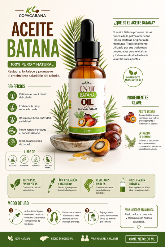 Aceite Batana Crecimiento Cabello 30 ml